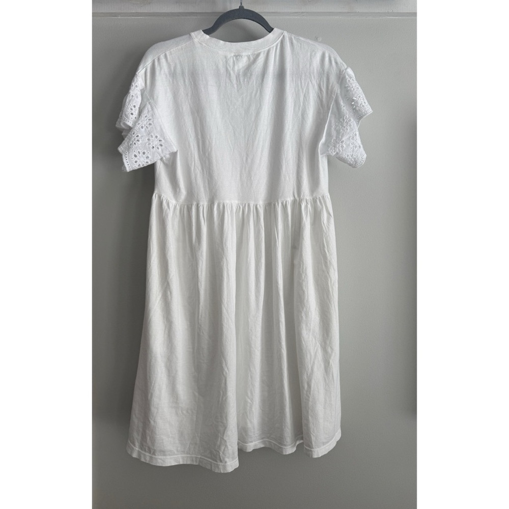 NWT AG Adriano Goldschmied White Eyelet Flutter Sleeve Dress - Picture 2 of 5